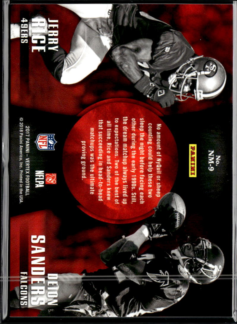 Jerry Rice Deion Sanders 2018 Vertex Nemeses San Francisco 49ers Atlanta Falcons