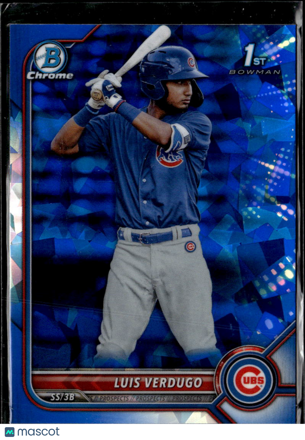 Luis Verdugo 2022 Bowman Chrome Sapphire Chicago Cubs