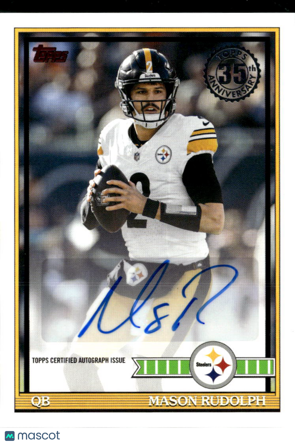 Mason Rudolph 2026 Topps Flagship Auto Autograph Pittsburgh Steelers