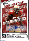 Patrick Willis 2026 Donruss Dominators Auto Autograph 72/99 San Francisco 49ers
