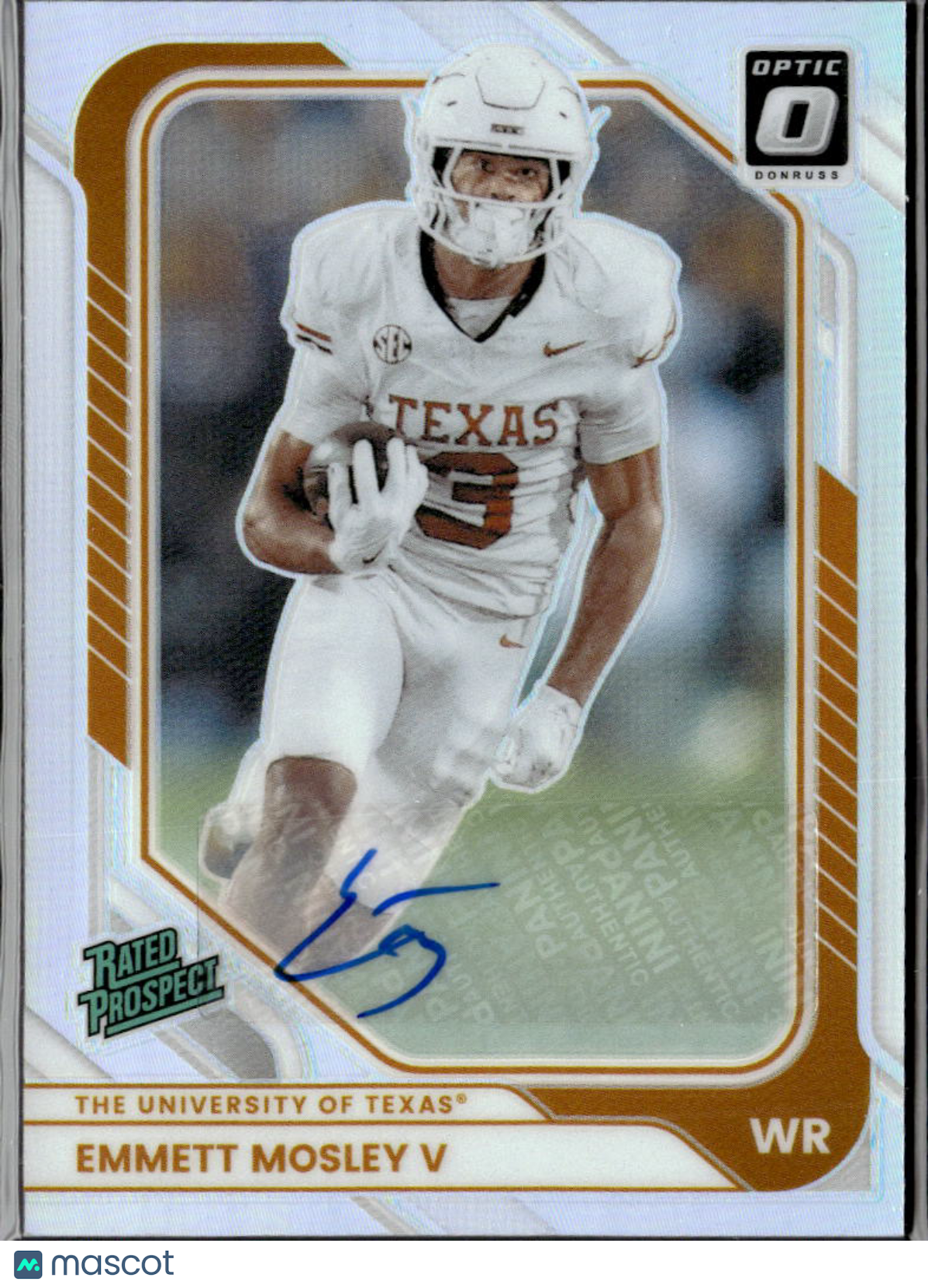 Emmett Mosley V 2026 Optic Rated Prospect Autograph Auto HOLO Texas Longhorns