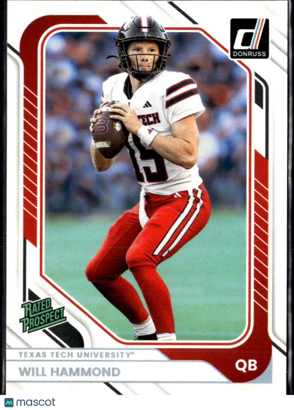 Will Hammond 2026 Donruss Rated Rookie HOLO Diamond SSP Texas Tech Red Raiders