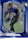 Ed Reed 2026 Optic Blue Prizm 43/49 Baltimore Ravens
