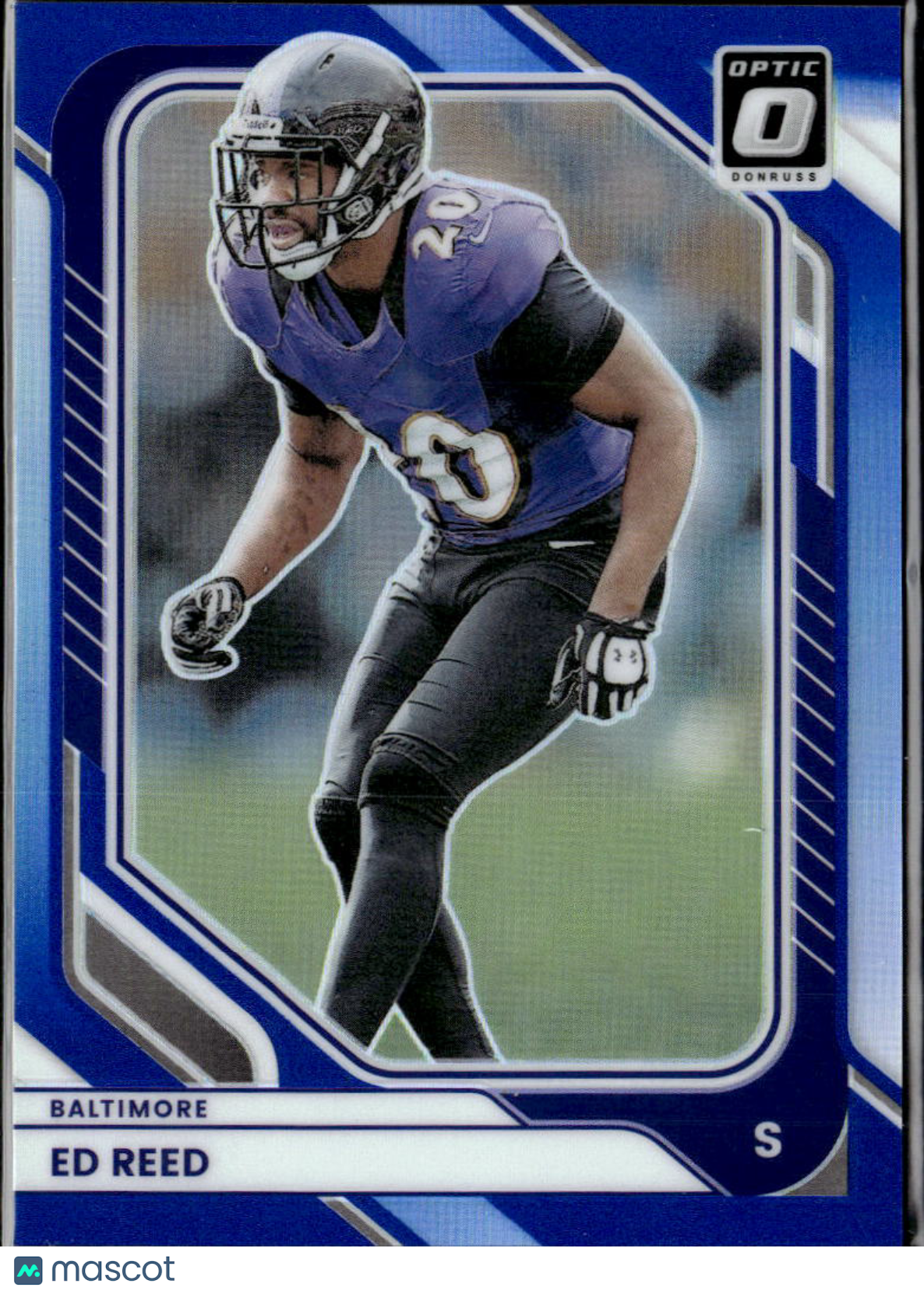 Ed Reed 2026 Optic Blue Prizm 43/49 Baltimore Ravens