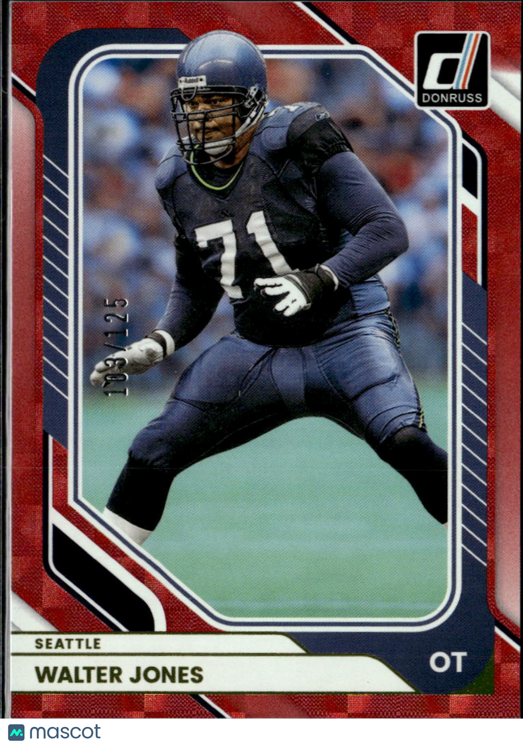 Walter Jones 2026 Donruss Red 103/125 Seattle Seahawks