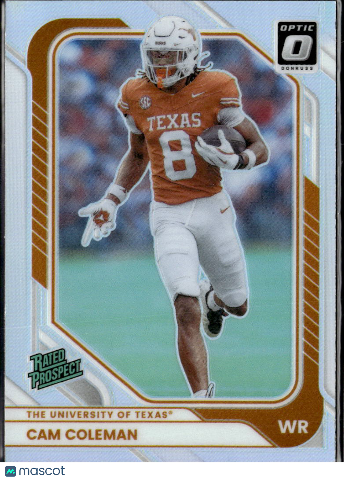 Cam Coleman 2026 Optic Rated Prospect Holo Prizm RC Texas Longhorns