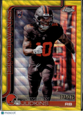 Quinshon Judkins 2025 Topps Chrome RC Yellow Wave Refractor /275 Browns
