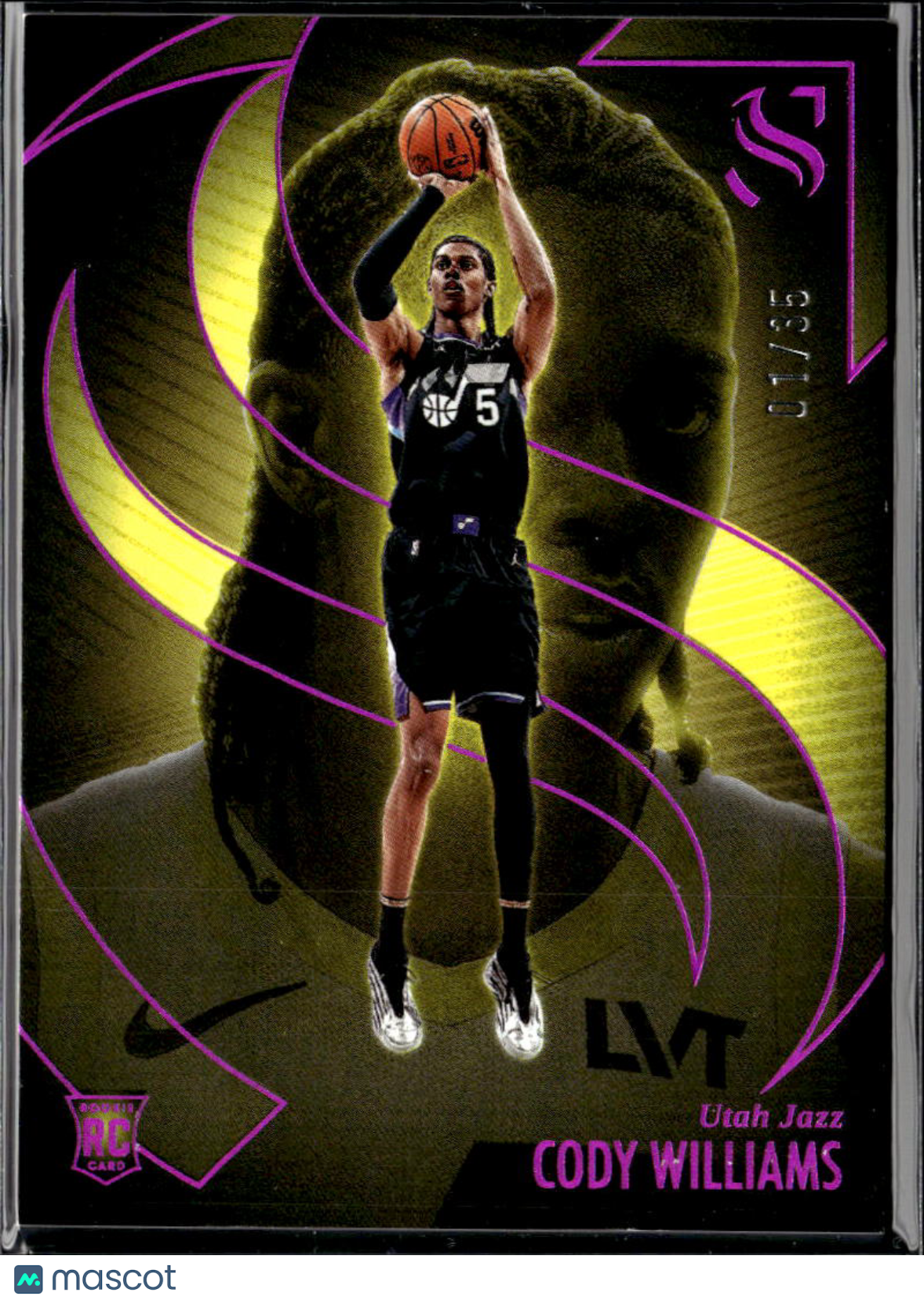 Cody Williams 2024-25 Silhouette RC Pink Rookie 1/35 Utah Jazz