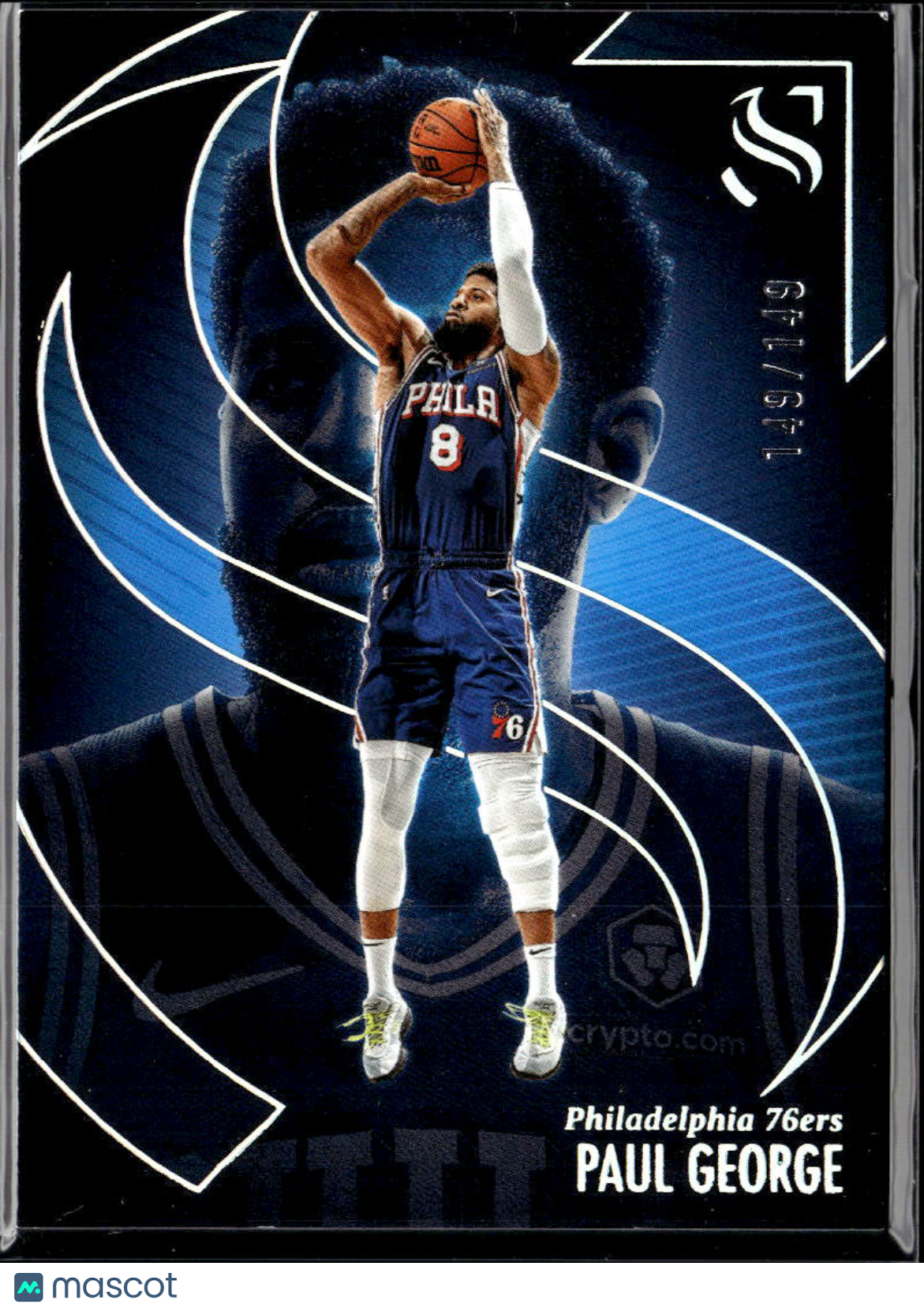 Paul George 2024-25 Silhouette Silver 149/149 Philadelphia 76ers