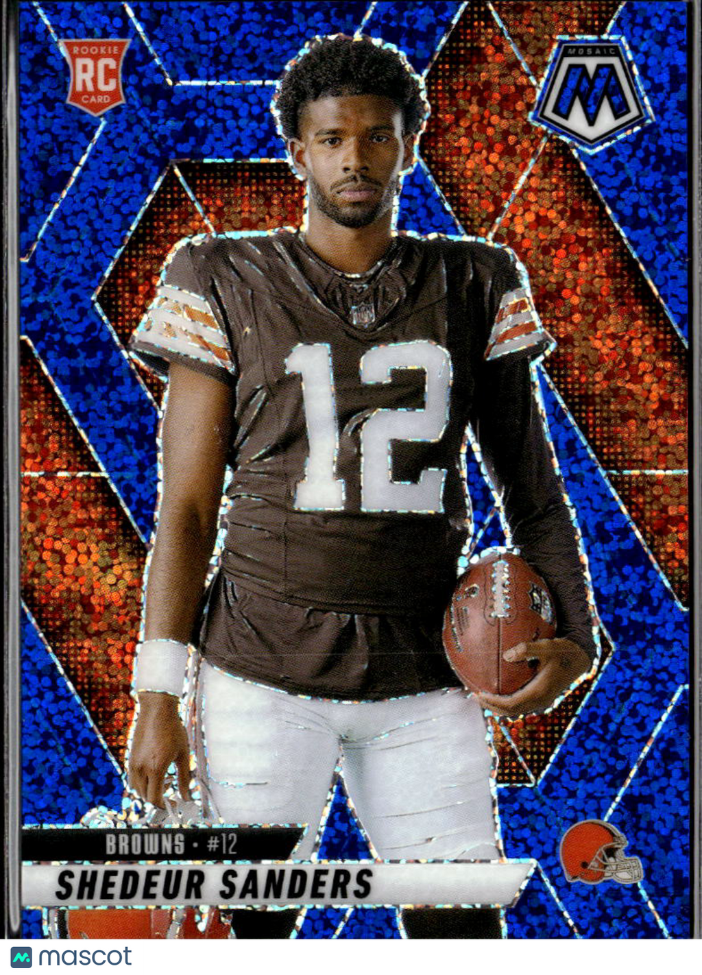 Shedeur Sanders 2025 Mosaic Blue Sparkle Rookie RC 75/96 Cleveland Browns