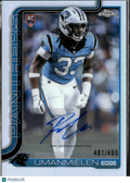 Princely Umanmielen 2025 Topps Chrome Auto Autograph RC /499 Carolina Panthers