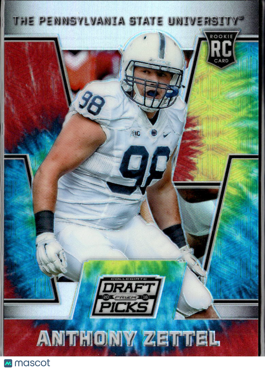 Anthony Zettel 2016 Prizm Draft Picks Tie-Dye RC /49 Penn State Nittany Lions