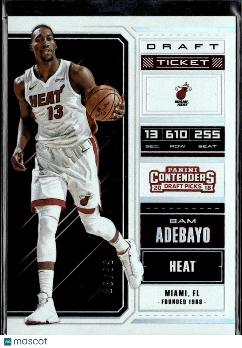 Bam Adebayo 2018 Contenders Holo 88/99 Miami Heat