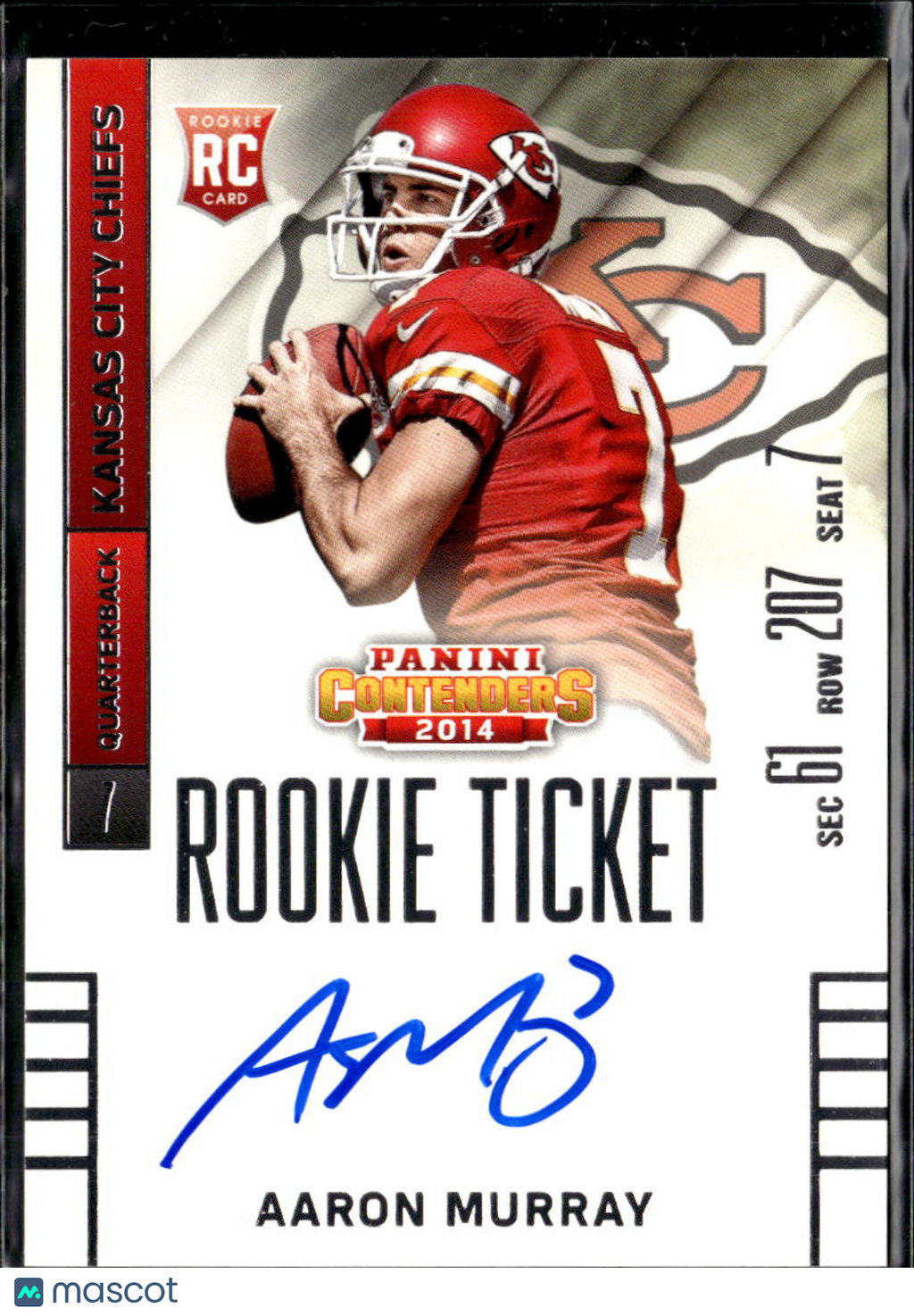 Aaron Murray 2014 Panini Contenders RC Auto Kansas City Chiefs