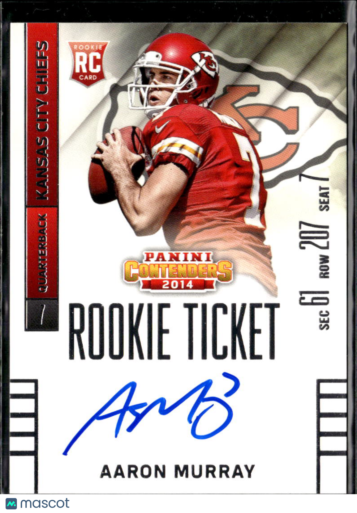 Aaron Murray 2014 Panini Contenders RC Auto Kansas City Chiefs