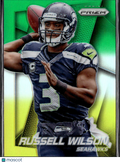 Russell Wilson 2014 Prizm Green Yellow Seattle Seahawks