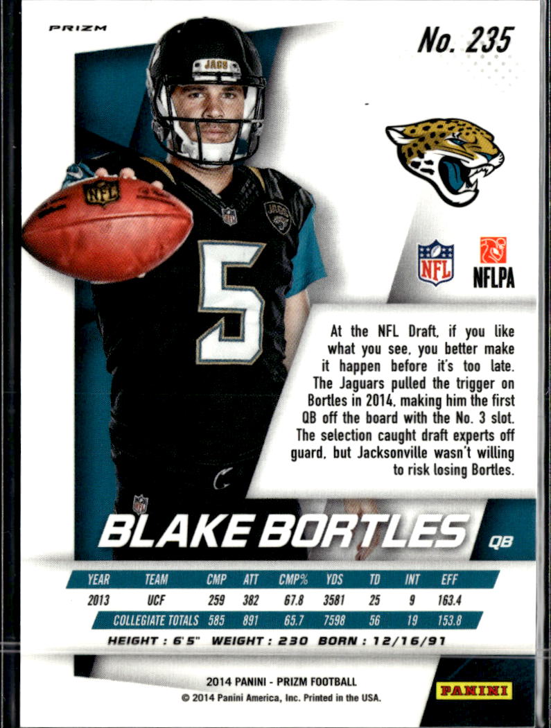 Blake Bortles 2014 Panini Prizm Panini Logo RC Jacksonville Jaguars