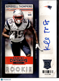 Kenbrell Thompkins 2013 Contenders Auto Autograph RC New England Patriots