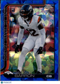 Jahdae Barron 2025 Topps Chrome Sapphire Rookie RC Denver Broncos
