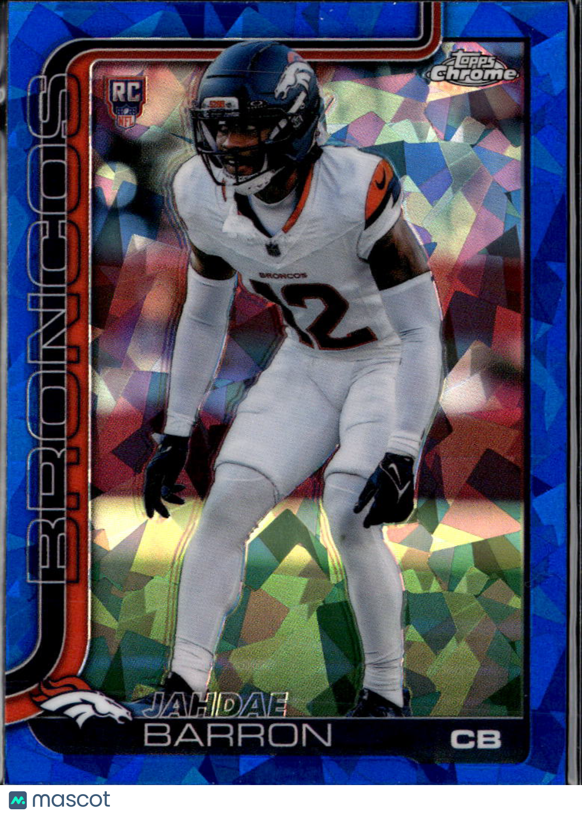 Jahdae Barron 2025 Topps Chrome Sapphire Rookie RC Denver Broncos