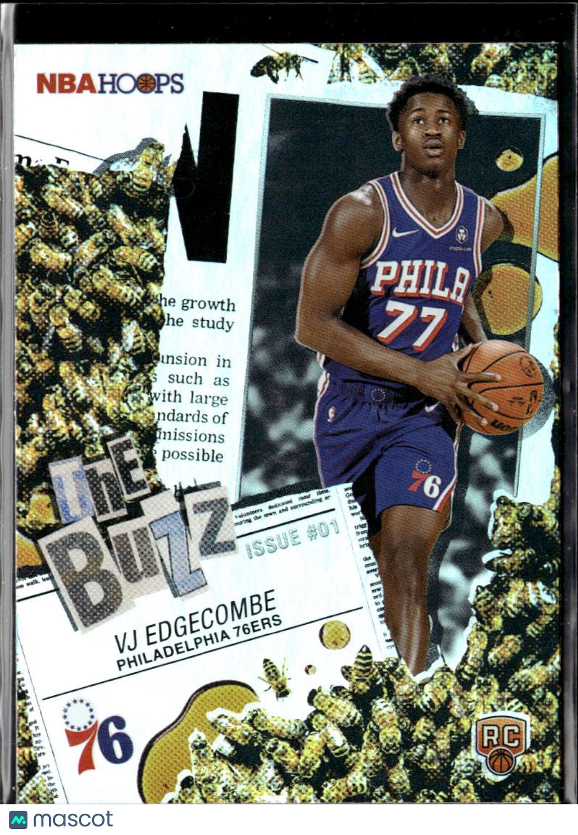 VJ Edgecombe 2026 Topps NBA Hoops The Buzz HOLO Rookie RC Philadelphia 76ers