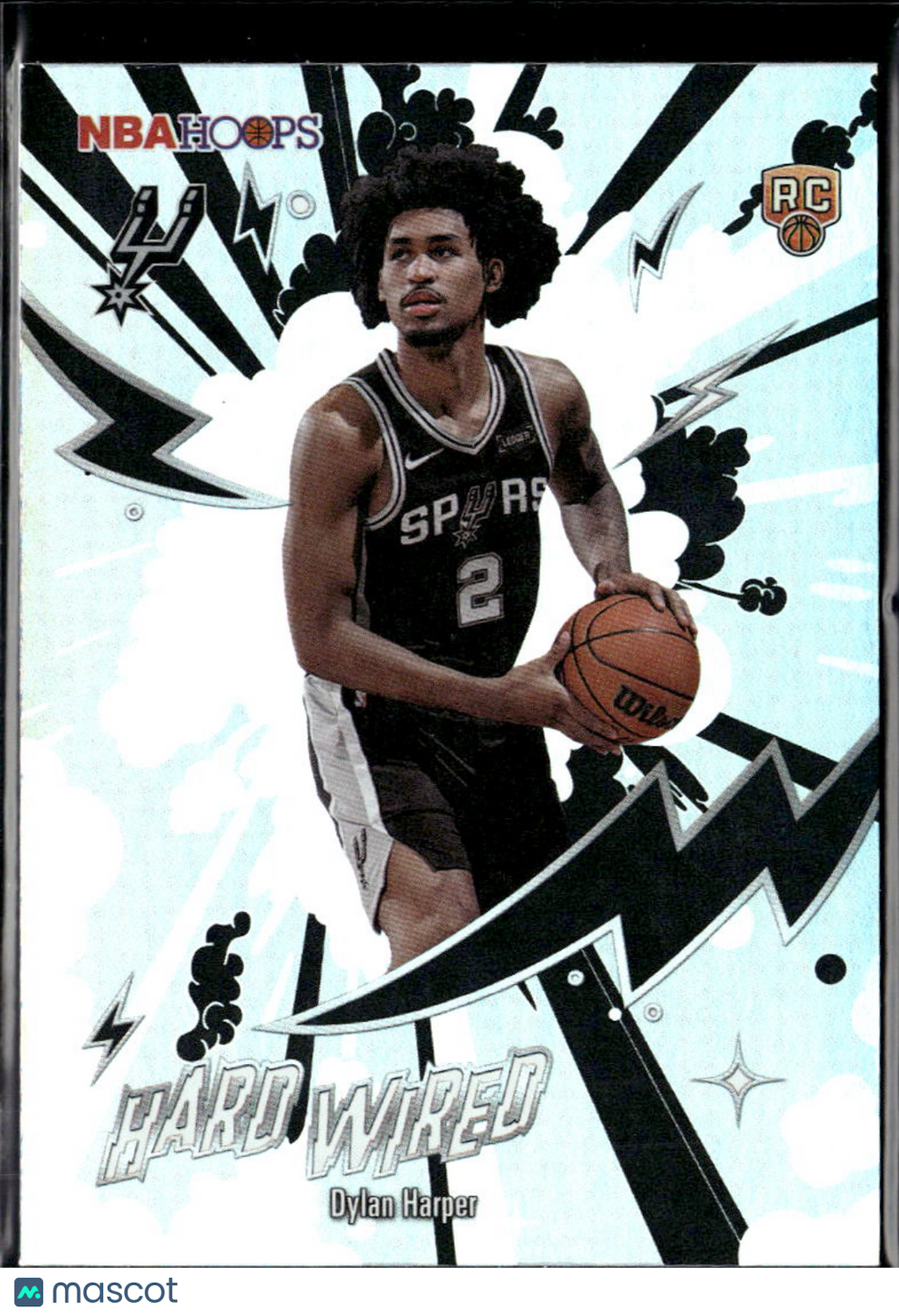 Dylan Harper 2026 Topps NBA Hoops Hard Wired HOLO RC San Antonio Spurs