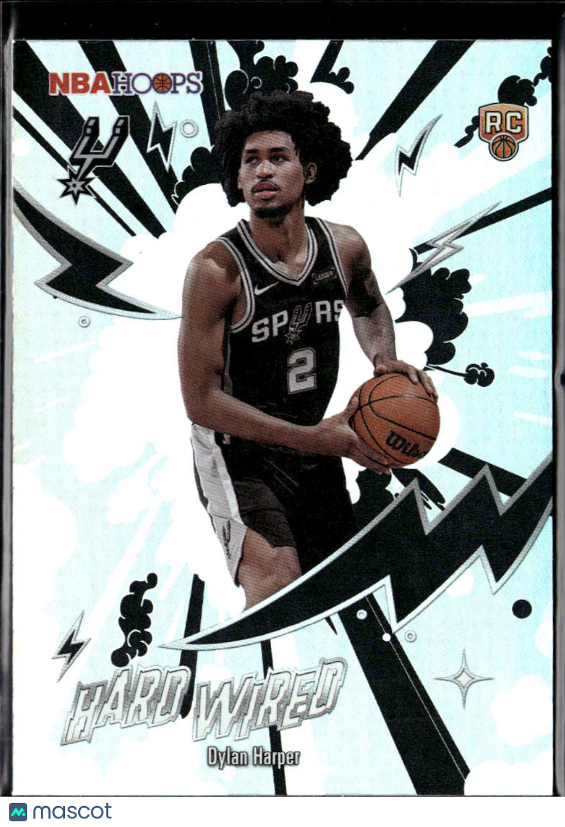 Dylan Harper 2026 Topps NBA Hoops Hard Wired HOLO RC San Antonio Spurs