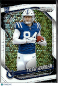 Tyler Warren 2025 Prizm White Disco Rookie RC Indianapolis Colts