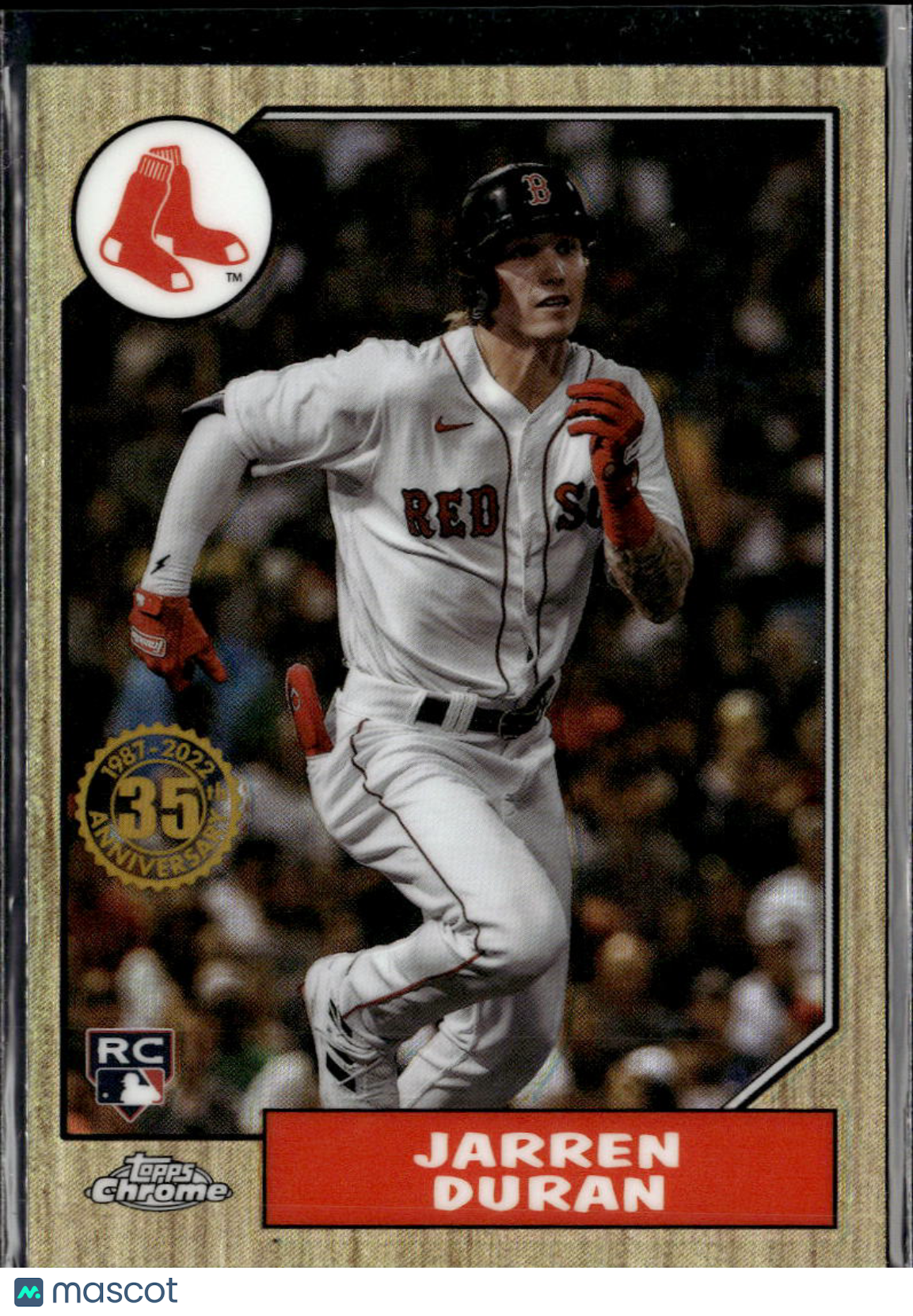 Jarren Duran 2022 Topps Chrome '87 Rookie RC Boston Red Sox
