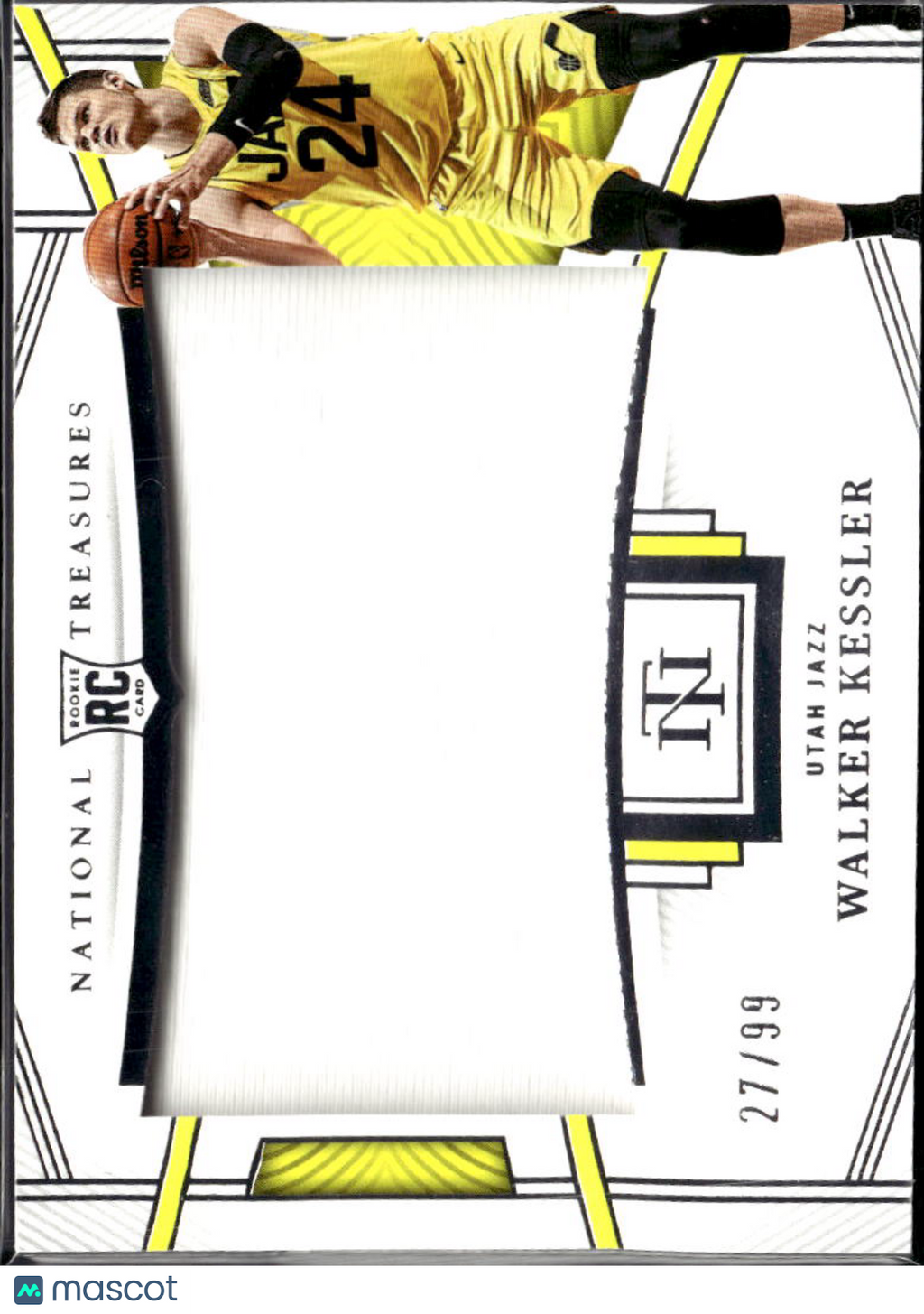 Walker Kessler 2022-23 National Treasures Jersey Patch RC 27/99 Utah Jazz