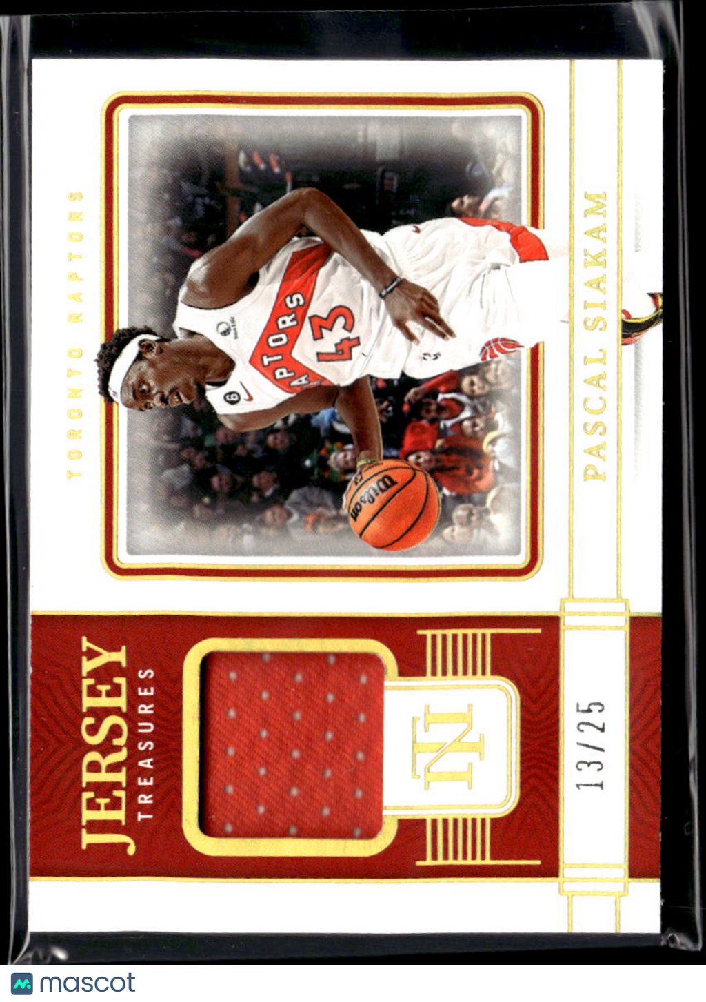 Pascal Siakam 2022-23 National Treasures Game Worn Patch /25 Toronto Raptors