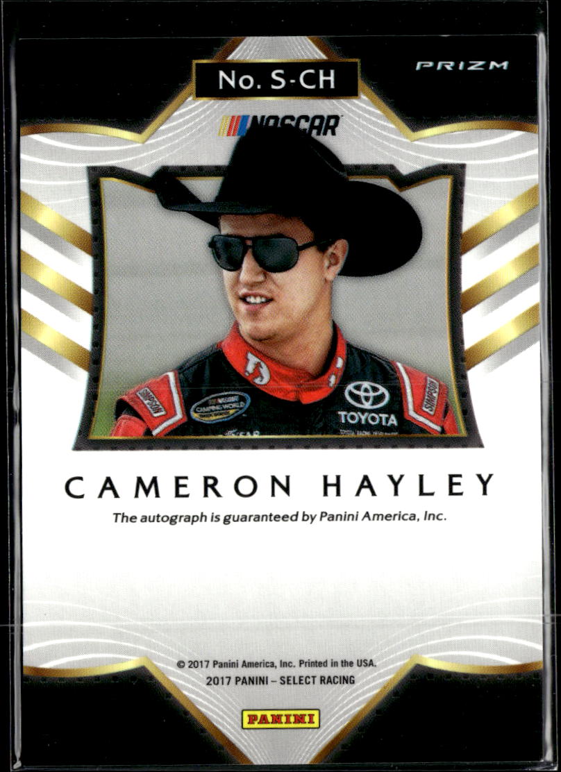 Cameron Hayley 2017 Select Racing Auto Autograph NASCAR