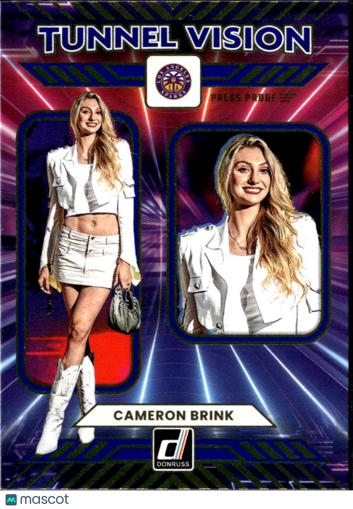 Cameron Brink 2025 Donruss Gold Press Proof Tunnel Vision Los Angeles Sparks