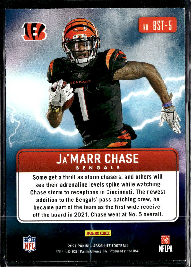 Ja'Marr Chase 2021 Absolute By Storm Rookie RC Cincinnati Bengals