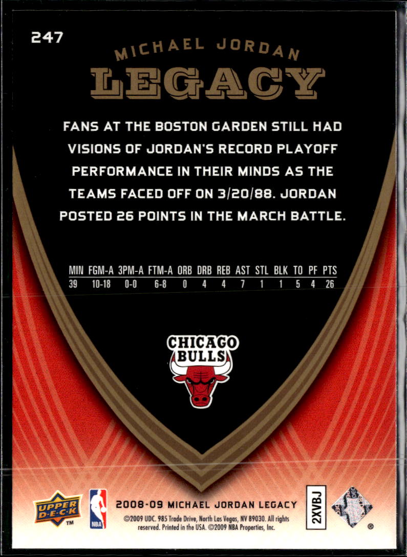 Michael Jordan 2009 Upper Deck Legacy #247 Chicago Bulls