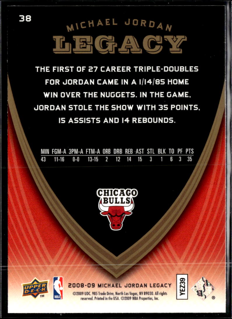 Michael Jordan 2009 Upper Deck Legacy #38 Chicago Bulls