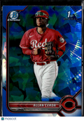 Allan Cerda 2022 Bowman Chrome 1st Sapphire Cincinnati Reds