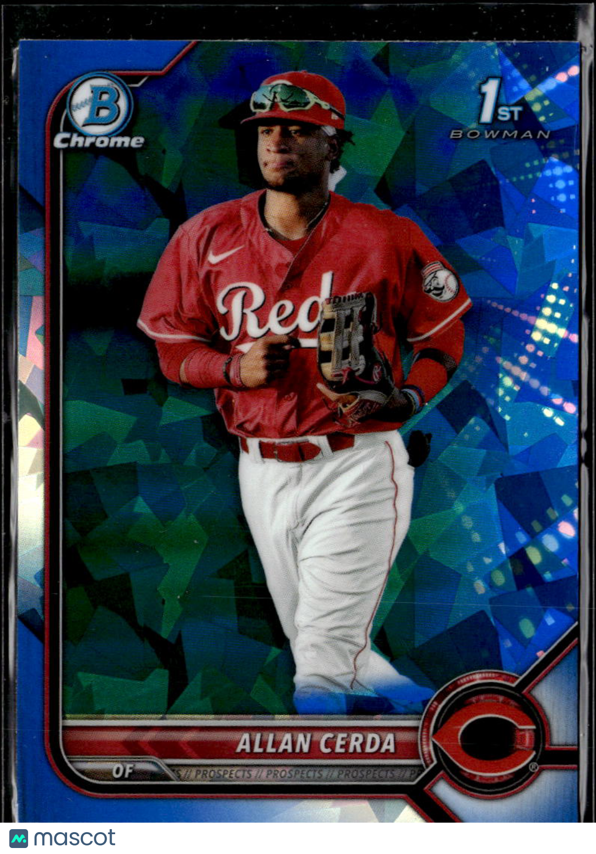 Allan Cerda 2022 Bowman Chrome 1st Sapphire Cincinnati Reds