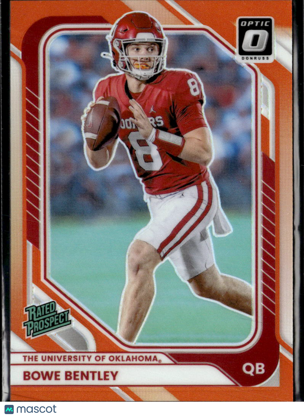 Bowe Bentley 2026 Optic Orange Rated Prospect RC 103/199 Oklahoma Sooners