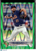 Max Scherzer 2022 Topps Chrome Green Wave Refractor /99 New York Mets