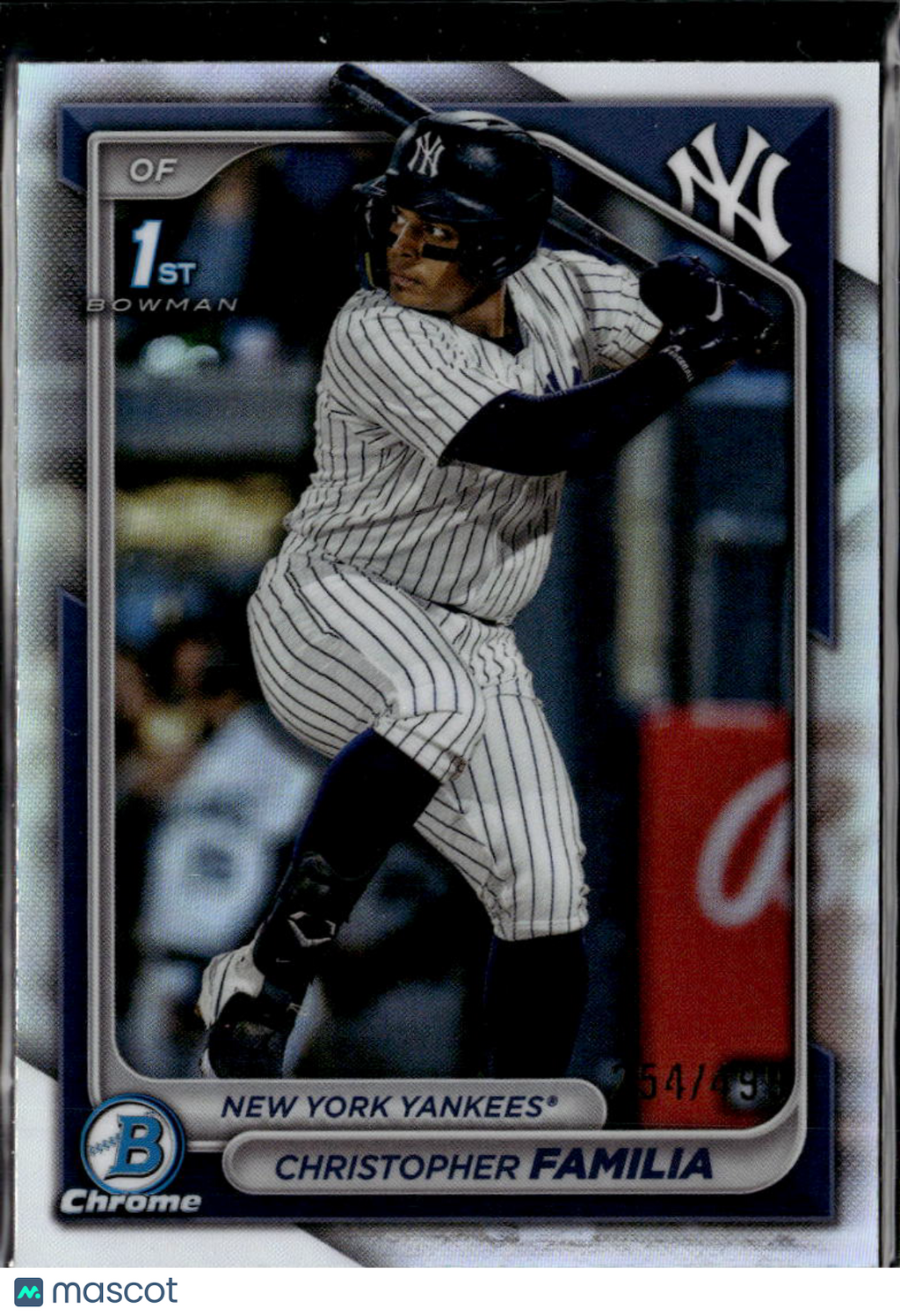 Christopher Familia 2024 Bowman Chrome 1st Refractor /499 New York Yankees