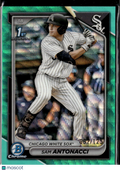 Sam Antonacci 2024 Bowman Chrome 1st Aqua Wave /125 Chicago White Sox