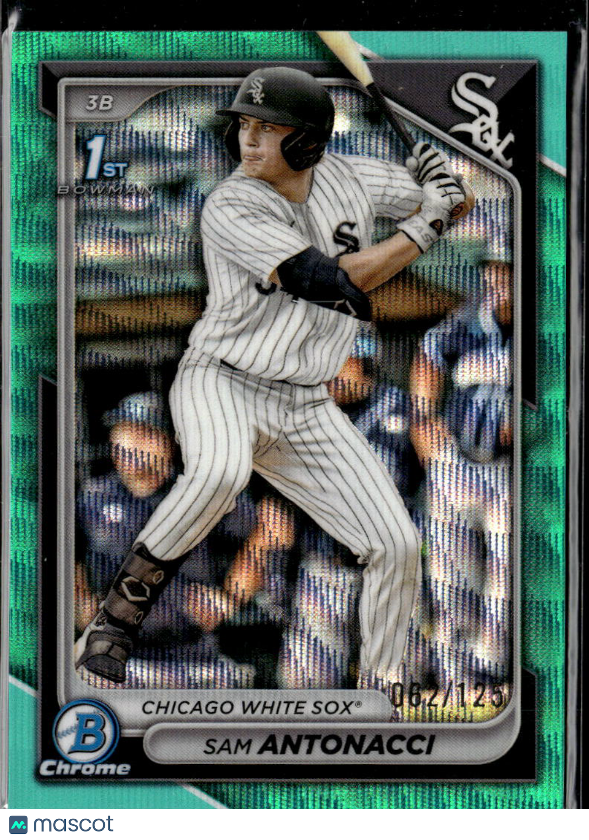 Sam Antonacci 2024 Bowman Chrome 1st Aqua Wave /125 Chicago White Sox