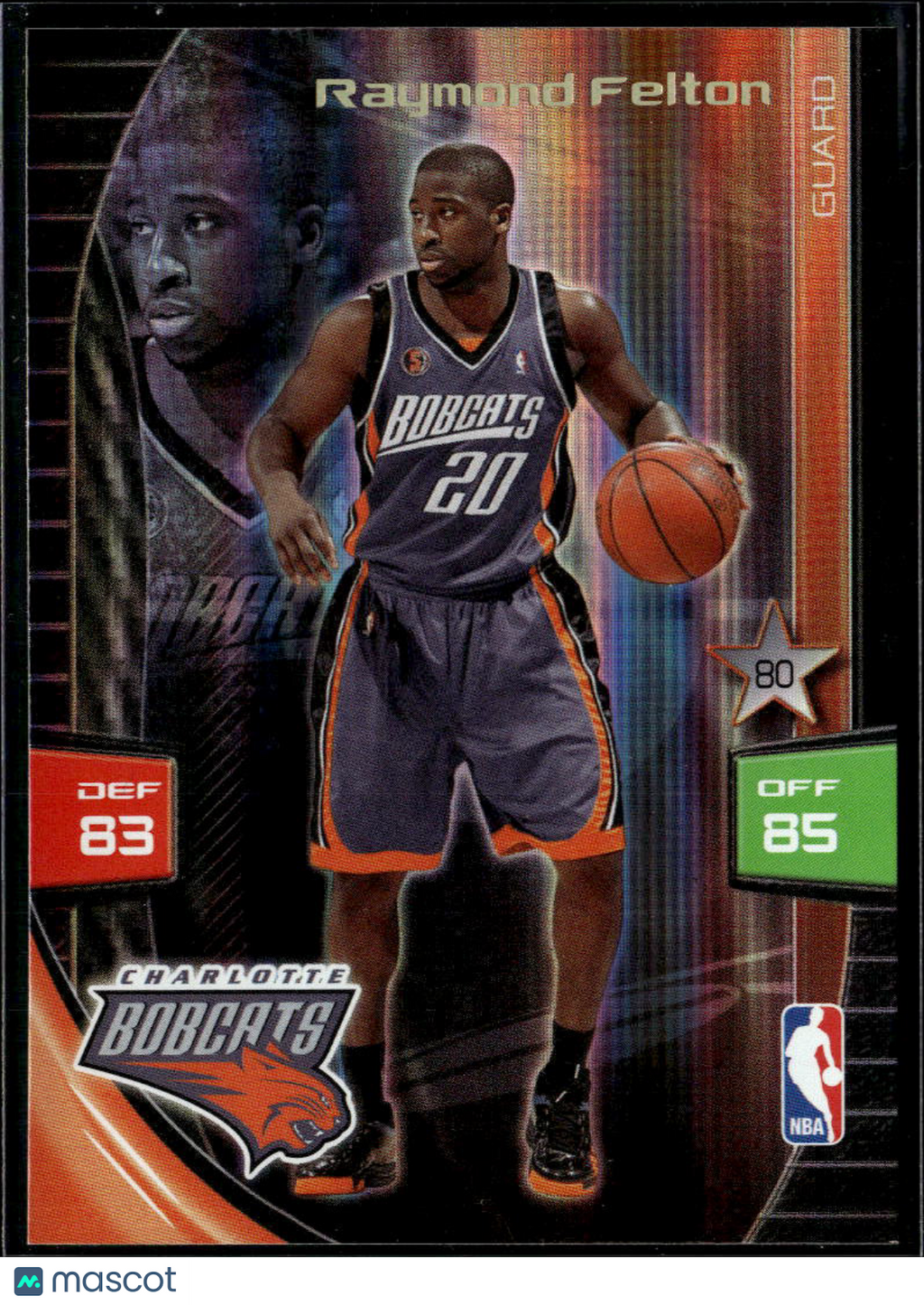Raymond Felton 2009 Panini Adrenalyn XL Charlotte Bobcats