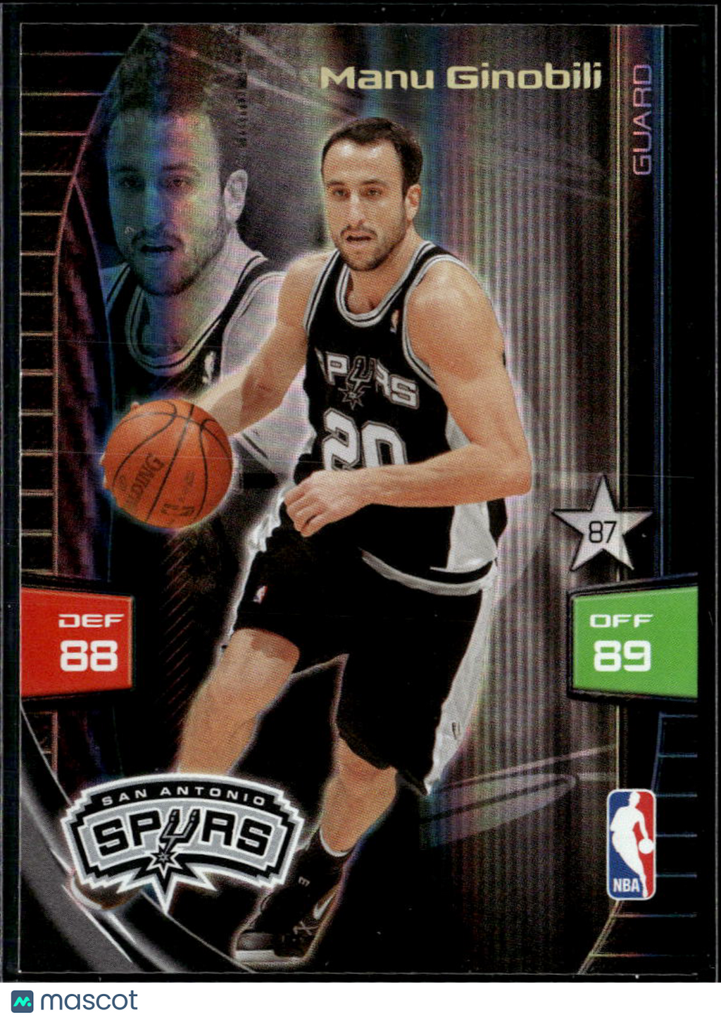 Manu Ginobili 2009 Panini Adrenalyn XL San Antonio Spurs