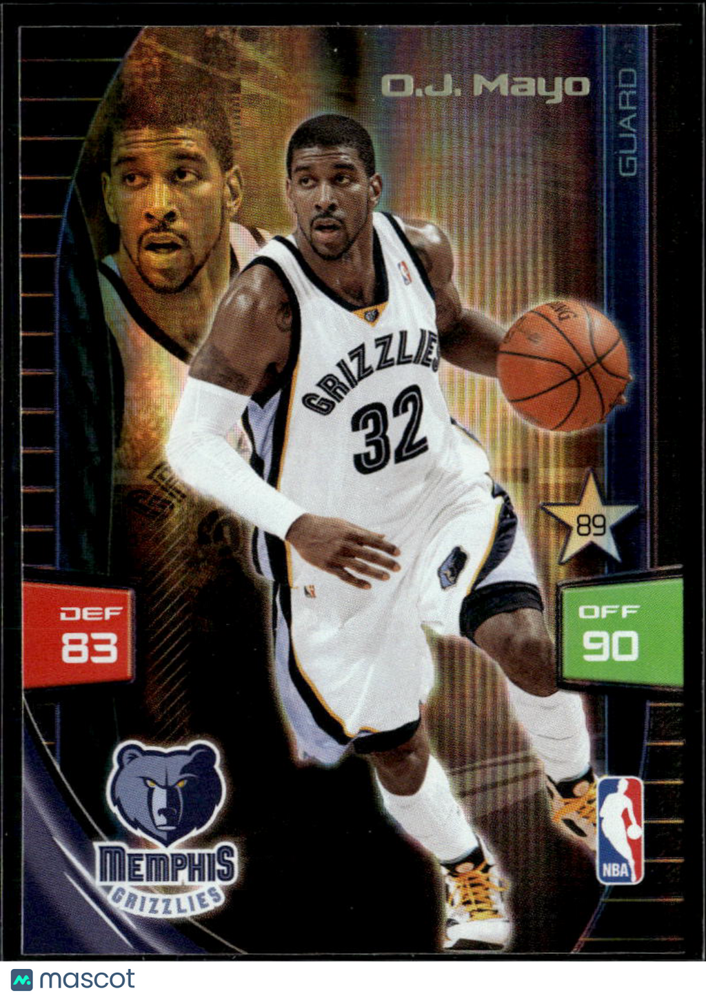 O.J. Mayo 2009 Panini Adrenalyn XL Memphis Grizzlies