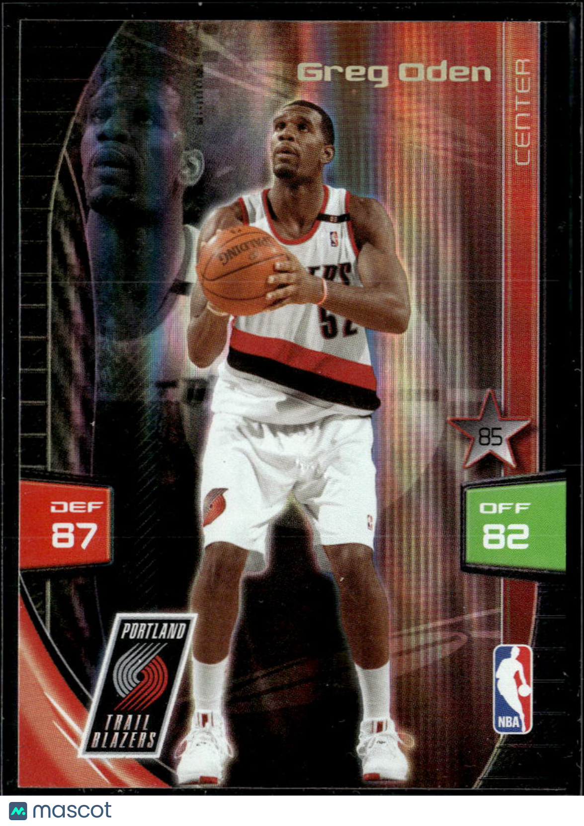 Greg Oden 2009 Panini Adrenalyn XL Portland Trail Blazers