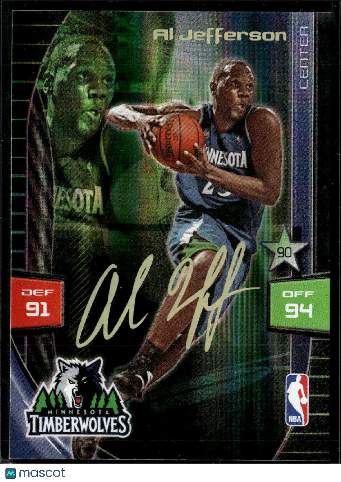 Al Jefferson 2009 Panini Adrenalyn XL Signature Minnesota Timberwolves
