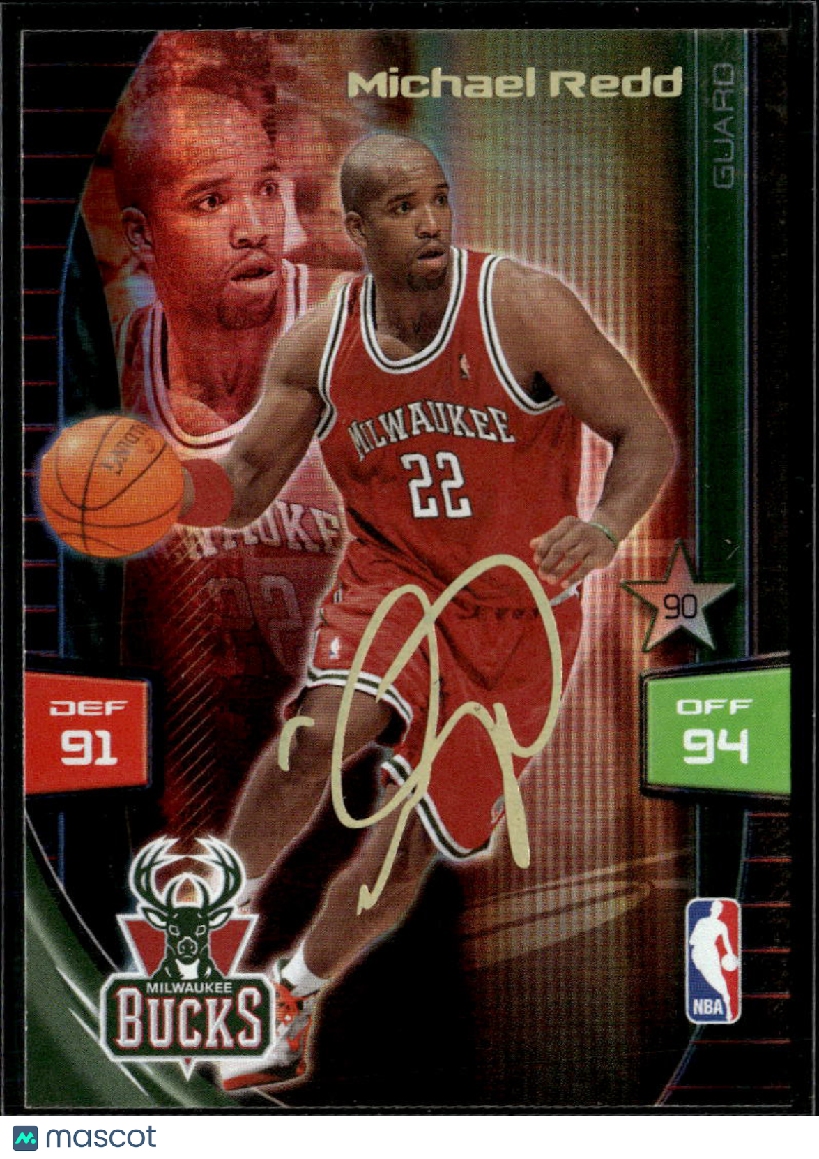 Michael Redd 2009 Panini Adrenalyn XL Signature Milwaukee Bucks