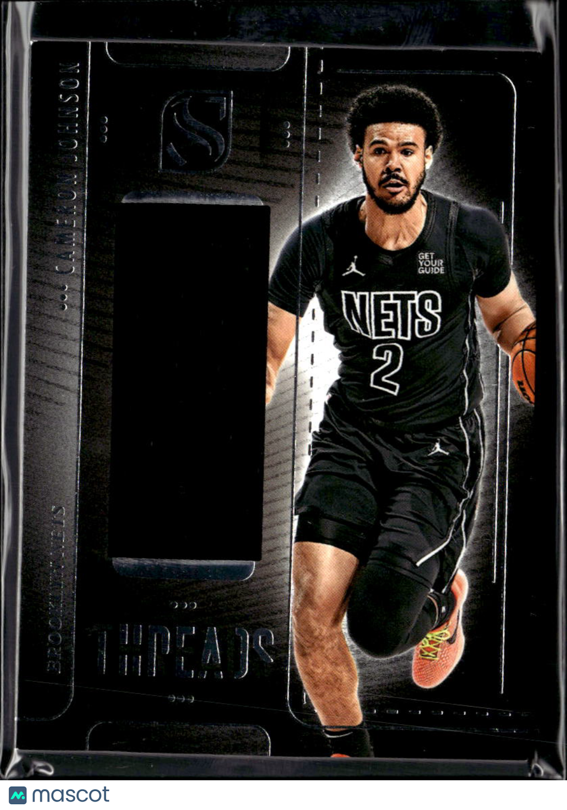 Cameron Johnson 2025 Silhouette Game Worn Jersey Patch Brooklyn Nets